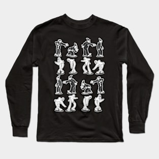 Koko the Clown Ghost Spooky Two Step Dance Long Sleeve T-Shirt